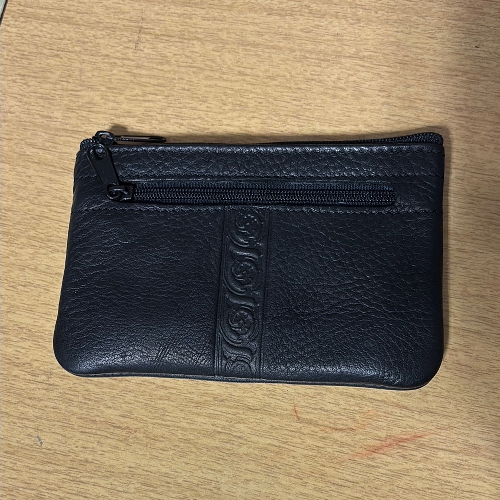 Black Leather Pouch and ID/Card Holder